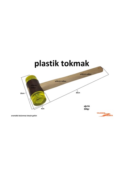 Plastik Tokmak Şeffaf Çekiç 300 G