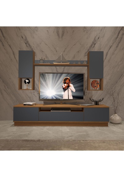 Decoraktiv Trendstyle 5das Mdf Tv Ünitesi Tv Sehpası Ceviz - Antrasit