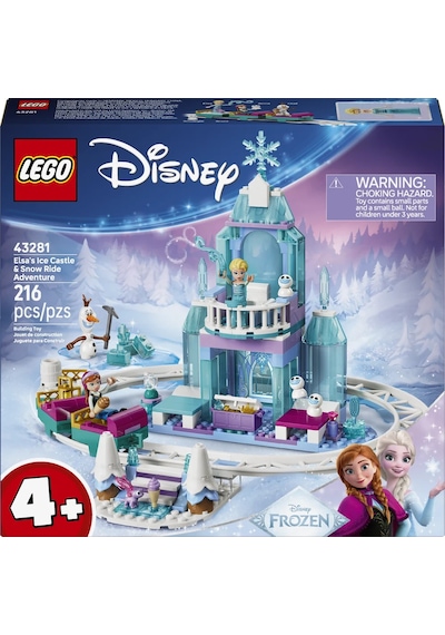 LEGO® ǀ  Disney Princess Karlar Ülkesi Elsa'nın Şatosu ve Kızak Macerası 43281 – 4 Yaş ve Üzeri Çocuklar için Yapım Seti  (216 P)