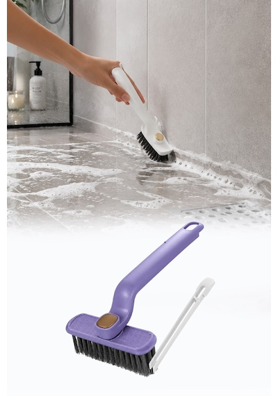 Cımbızlı Döner Başlıklı Dip Köşe Temizlik Fırçası Derz Fayans Lavabo Fırçası 24 Cm