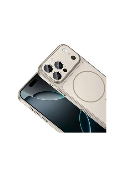 Mi7a Apple Uyumlu iPhone 15 Ag Glass Koruyucu Kılıf 17 Pro Max Görünümlü Gri
