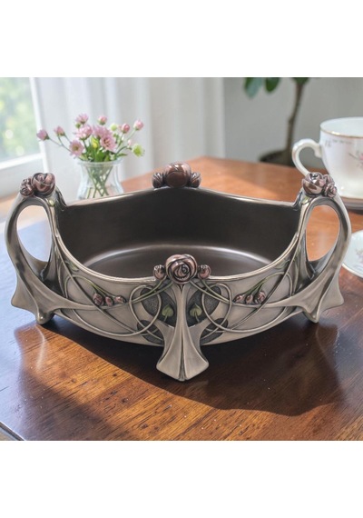 Dekoratif Çiçekli Bowl Wise Veronese Mitolojik Tasarım Poliresin Vazo & Kase 31,5 Cm .