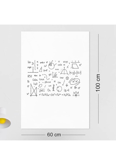 2'li Paket 60x100 Cm 1x Beyaz, 1x Şeffaf Yapışkansız Tutunan Statik Pratik Yazı Tahtası, Çok Amaçlı, Duvara, Cama Yapışkansız Tutunur, Ders Çalışma Yazı Tahtası Manyetik Duvar Sticker Diğer