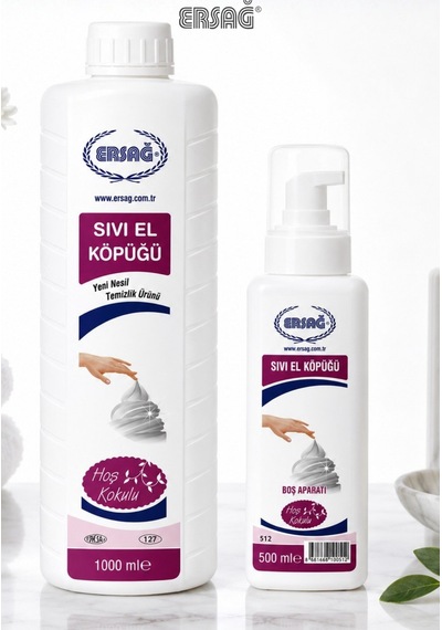 Ersağ  Aparatlı Hoş Kokulu Sıvı El Köpüğü 1 L + 500 ML
