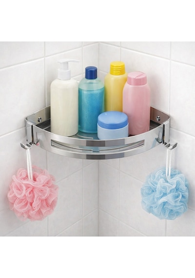 Fause Banyo Köşe Rafı 304 Paslanmaz Çelik 23x23 Cm Kbk100 Krom