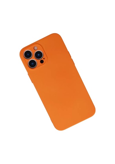 Newface Apple İphone 13 Pro Max Kılıf Nano İçi Kadife Silikon - Turuncu