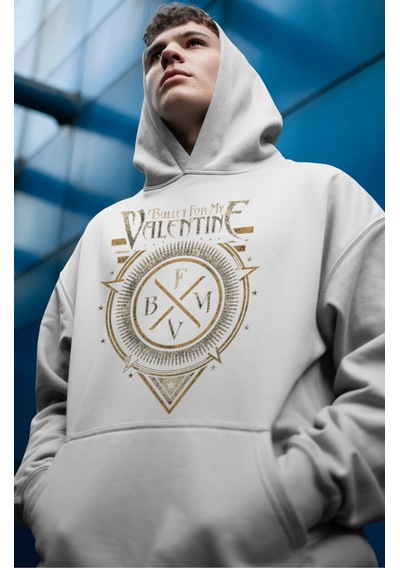 Sevbano Bullet For My Valentine Rock Metal Müzik Grubu Ön Baskılı Unisex beyaz