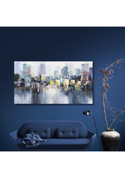 Deniz Büyük Boy El Yapımı Yağlı Boya Tablo 124x74cm