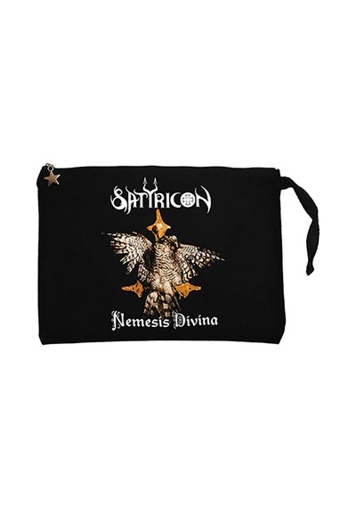 Satyricon Nemesis Divina Siyah Clutch Cüzdan / El Çantası Siyah
