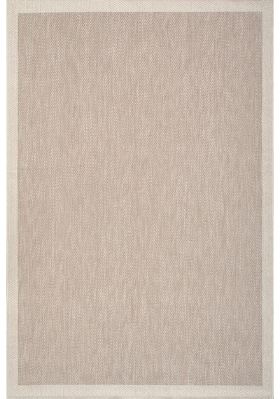 Çerçeveli Bohem Dokunuşlu Doğal Tonlarda Modern Sisal Krem Bej Renk Halı