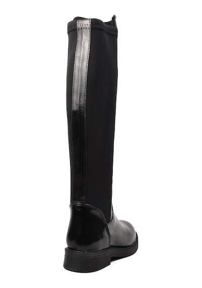 Pierre Cardin Siyah Kırışık Polyester Karışımlı Kadın Çizme Pc-52066 Z Siyah Kırışık