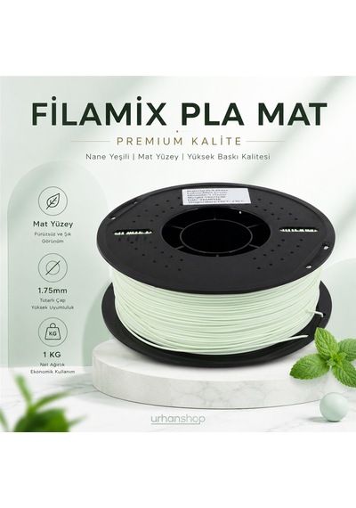 Filamix Pla Mat Nane Yeşili Filament 1.75mm 1kg Mat Yüzey