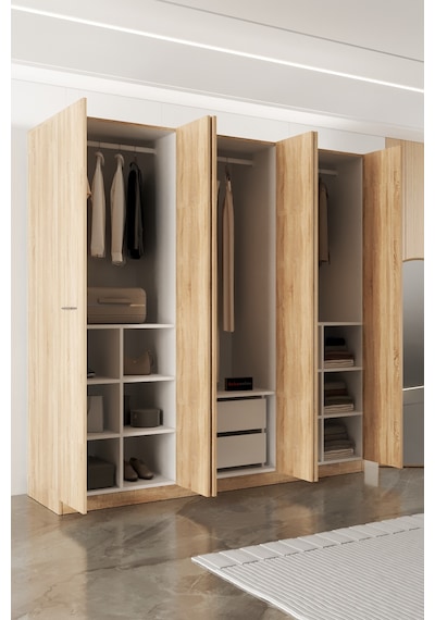 Aeka Ae-2191 Hisar Aynalı 6 Kapaklı Çok Bölmeli Askılı Ve Raflı Geniş Hacimli Gardırop 210x210 Cm Sonomo - Sonomo Aeka Ae-2191 Hisar Aynalı 6 Kapaklı Çok Bölmeli Askılı Ve Raflı Geniş Hacimli Gardırop 210x210 Cm Sonomo - Sonomo