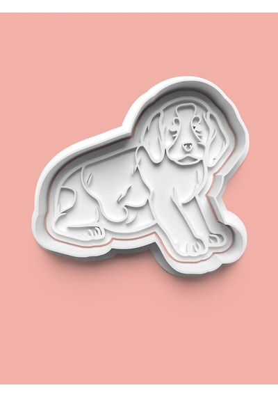 English Springer Spaniel Köpek Figürü Kurabiye Kalıbı Ve Şeker Hamuru Kalıbı