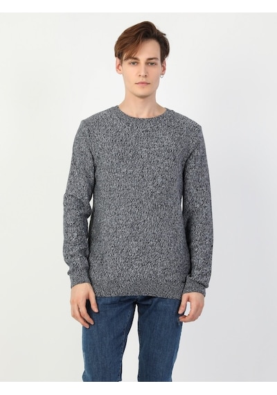 Colin's Slim Fit Erkek Mavi Kazak CL1046303_Q1.V1_BLM
