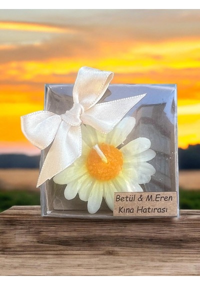 Bernami Biblo Pinterest 20 Adet Süslemeli Papatya Mum, Nikah Şekeri, Doğum, Sünnet, Düğün Nişan Söz, Kına, Doğum Günü