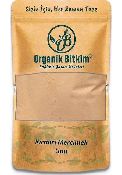 Organik Bitkim Mercimek Unu (Kırmızı Mercimek Un) 500 G