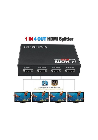 4410 4 Port Hdmi Splitterçoklu Ekran Çoklayıcı Switch