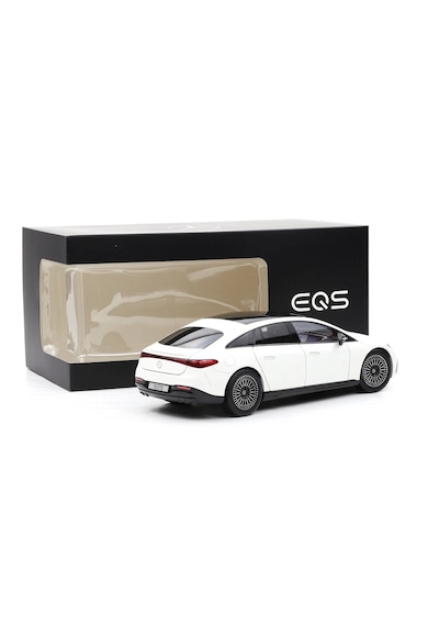 1:18 Ölçek Nzg 2022 Mercedes Benz Eqs V297 Opalite White Diecast Metal Minyatür Model Araba 25cm