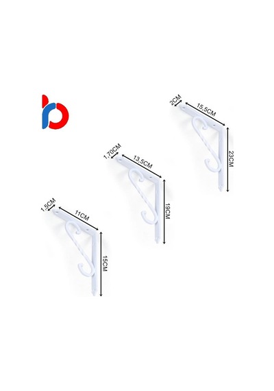 2 Adet Ferforje Raf Altı Ayağı 13x19 Cm Galvaniz