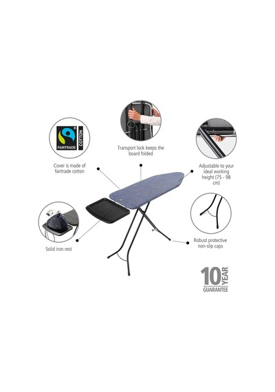 Brabantia Ütü Masası, Çelik, Denim Mavisi, Geniş Diğer