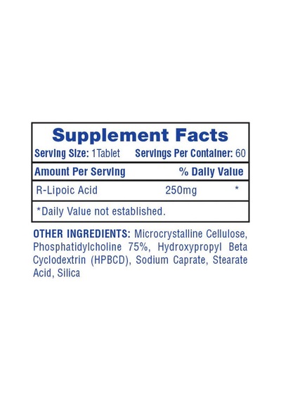 Hitech R-ala R-alpha Lipoic Acid 250 Mg 60 Tablet