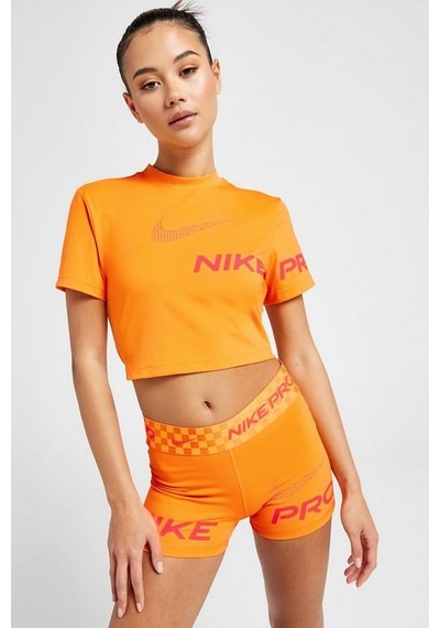 Nike Dri Fit Training Pro Graphic 3" Womens Shorts Kadın Tayt Şort Turuncu