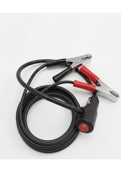 Aküden Bağlantılı Çift Yönlü Araç Çakmaklık Uzatma Kablosu Düğmeli Erkek Çakmak Soketli 12-24 V/16a 2 X1,5mm Ttr Bakır 2mt-siyah