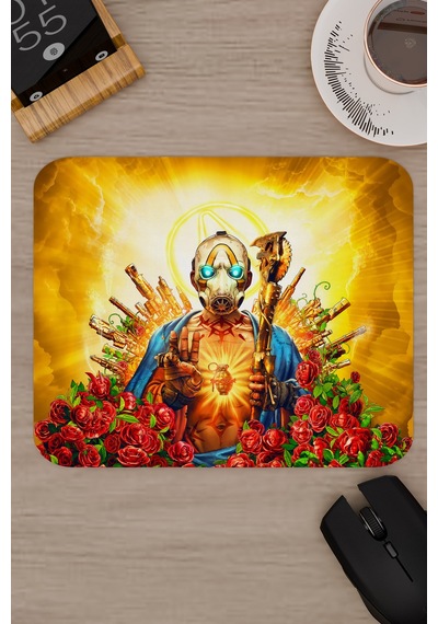 Borderlands Kaymaz Dikişli Kauçuk Oyuncu Mousepad V1 - 22x18 Gaming Mouse Pad Fare Altlığı