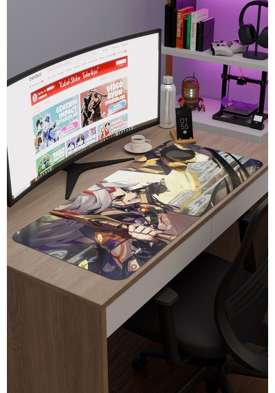 Itto Genshin Impact Anime Gacha V3 - 90x40 Xxl Gaming Mouse Pad Fare Altlığı