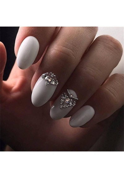 Hacimsel Kristal N1 Leylak Baget 10'lu Paket - 3d Zarif Nail Art Taşı Lila