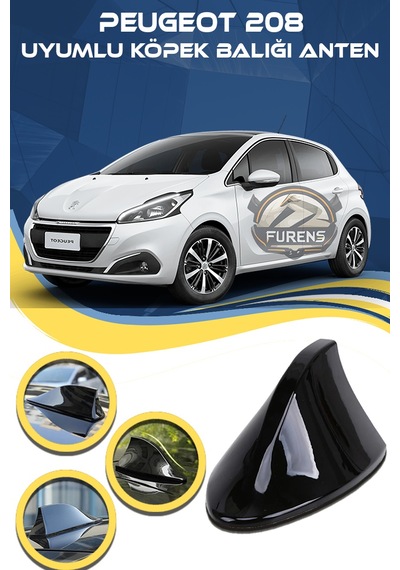 Peugeot 208 Uyumlu Oto Balık Sırtı Anten Elektrikli Köpekbalığı Balina Tavan Anteni