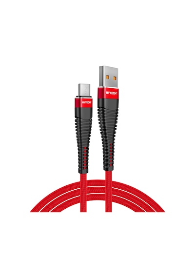 Hytech Hy-X225 3A Micro Usb 1M Kırmızı Data + Sarj Kablosu