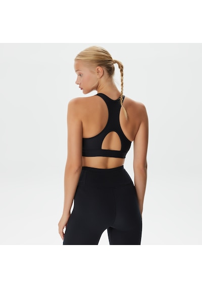 Under Armoura Mid Padle Kadın Siyah Antrenman Bra Düz 1373865 Siyah