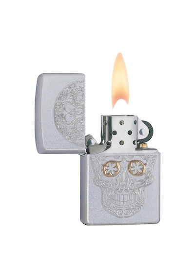 Zippo 205 Etched Skull Çakmak 60002982 7-1