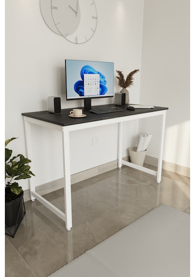 Siyah/beyaz 120x60 Çalışma Masası, Bilgisayar Masası, Ofis Masası, Metal Ayaklı Siyah - Beyaz Siyah/beyaz 120x60 Çalışma Masası, Bilgisayar Masası, Ofis Masası, Metal Ayaklı Siyah - Beyaz
