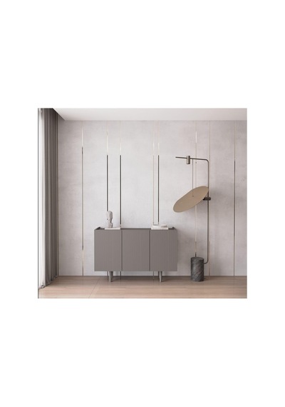 Enwood Capella Gri Mdf 3 Kapaklı Raflı 120 Lık Konsol Gri 120 X 40 Diğer