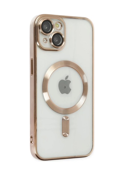 Apple Uyumlu iPhone 14 Plus Uyumlu Kılıf Kross Magneticsafe Kapak - Gold