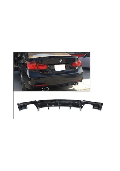 Bmw F30 2012-2018 M Model Sağ Sol Çift Çıkış Difüzör Parlak Si