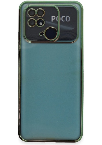 Muratech Newface Xiaomi Redmi 10c Kılıf Razer Lensli Silikon - Yeşil