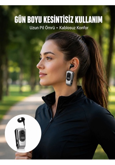 Mey İthalat Titreşimli Bluetooth Kulaklık Uzun Pil Ömrü, Dijital Ekranlı Kablosuz Tasarım Yeni Nesil Diğer