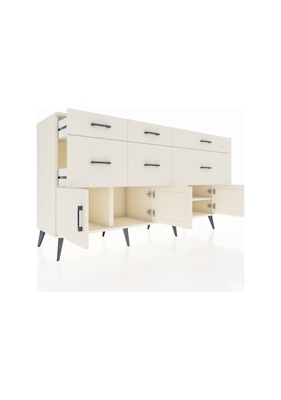 Kronos Konsol Tek Raflı 6 Çekmeceli 4 Kapaklı 176x59x99 Aytaşı-ay Aytaşı-aytaşı