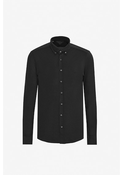 AC&Co / Altınyıldız Classics Erkek Sıyah 360 Her Yöne Esneyen Pamuklu Slim Fit Dar Kesim Düğmeli Yaka Örme Gömlek Siyah AC&Co / Altınyıldız Classics Erkek Sıyah 360 Her Yöne Esneyen Pamuklu Slim Fit Dar Kesim Düğmeli Yaka Örme Gömlek Siyah