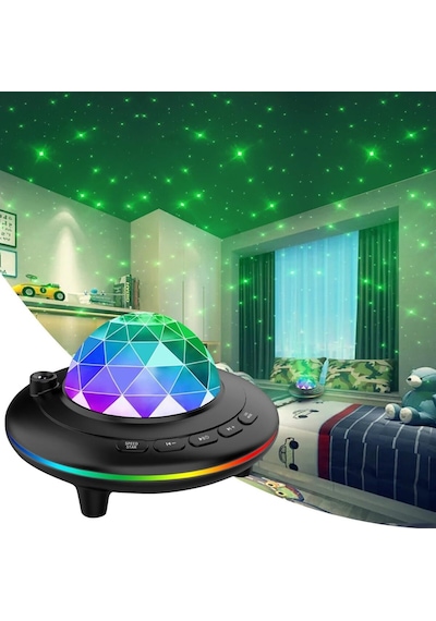 Galaxy Bluetooth Hoparlör Gece Lambası-müzik Senkron Led Yıldız Projektör-uzaktan Kumandalı Çok Renkli