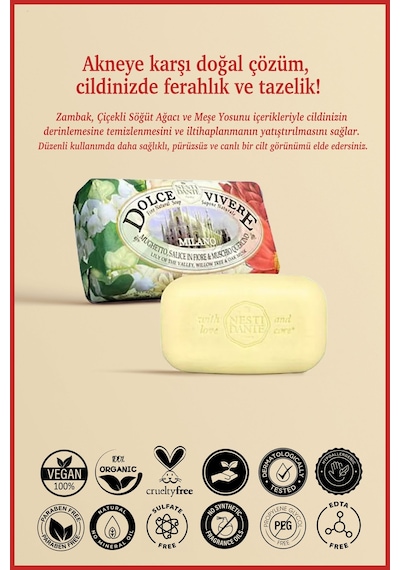 Nesti Dante Sabun Dolce Vivere Milano Vegan Bakım 250 G