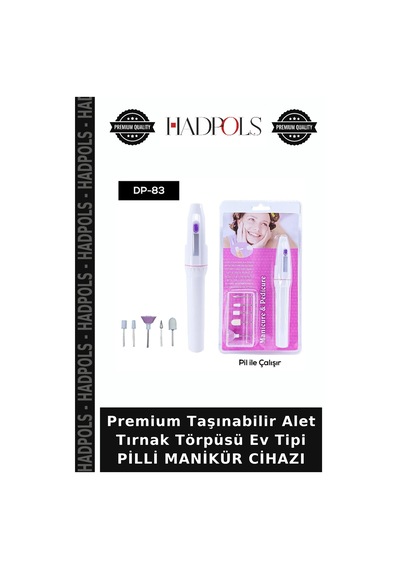 Premium Taşınabilir Alet Tırnak Törpüsü Ev Tipi Pilli Manikür Cihazı