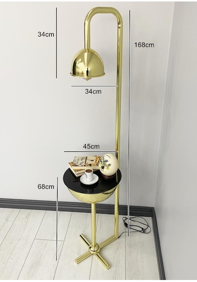 Karanfil Gold Tek Sehpalı Lambader