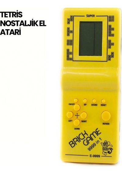 Kla - 425 - Gameboy Tetris Oyunu Tnabilir Pil İle Çalışan Retro - Gldısptm - El Konsolu