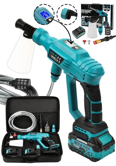Assur ASR431 21V Çift Akülü Basınçlı Yıkama Mavi