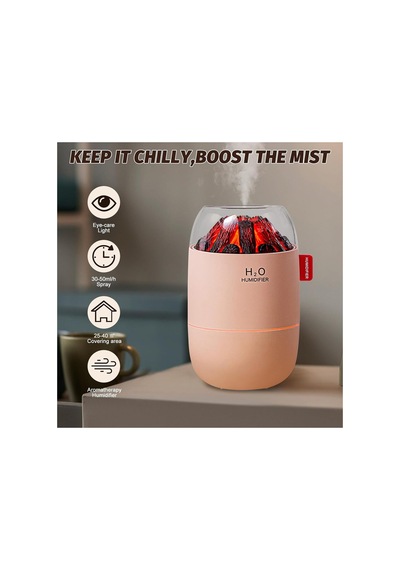 280ml Mini Oda Hava Nemlendirici Volkanik Alev Görsel Led Işıklı Buhar Makinesi